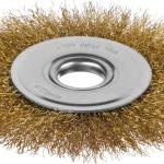 Корщётка на УШМ D-125ммх22мм дисковая/витая стальная латунированная проволока 0,3мм/MIRAX/35141-125