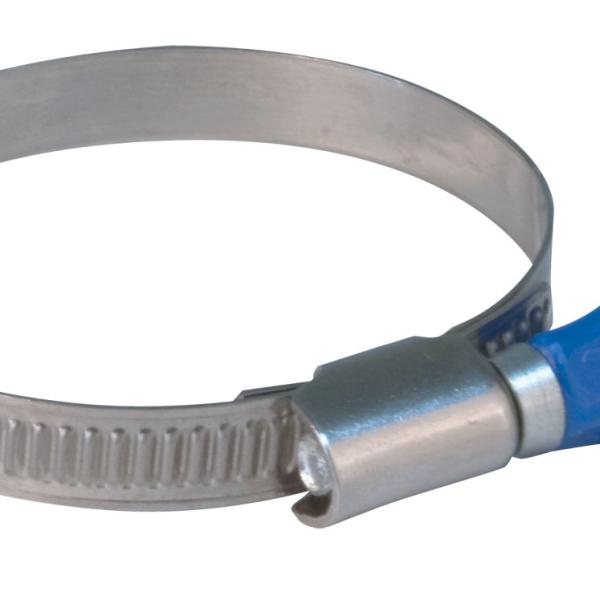 Хомут 16-27 мм обжимной накатной с ключом, ширина 9 мм, нерж.сталь 99356